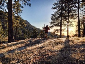 Timothy Olson running San Gabriel Mountains.